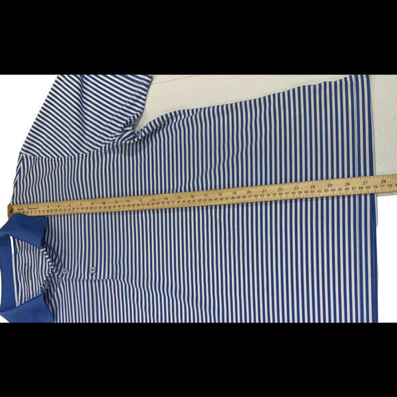 UNTUCKit Polo Preppy Designer Breathable Athletic Gym Golf Comfort Striped Shirt - Picture 3 of 12